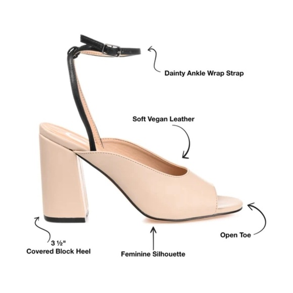 NEW JOURNEE CALYPSO WOMENS HEEL SANDAL SIZE 8  COLOR NUDE - Picture 9 of 10